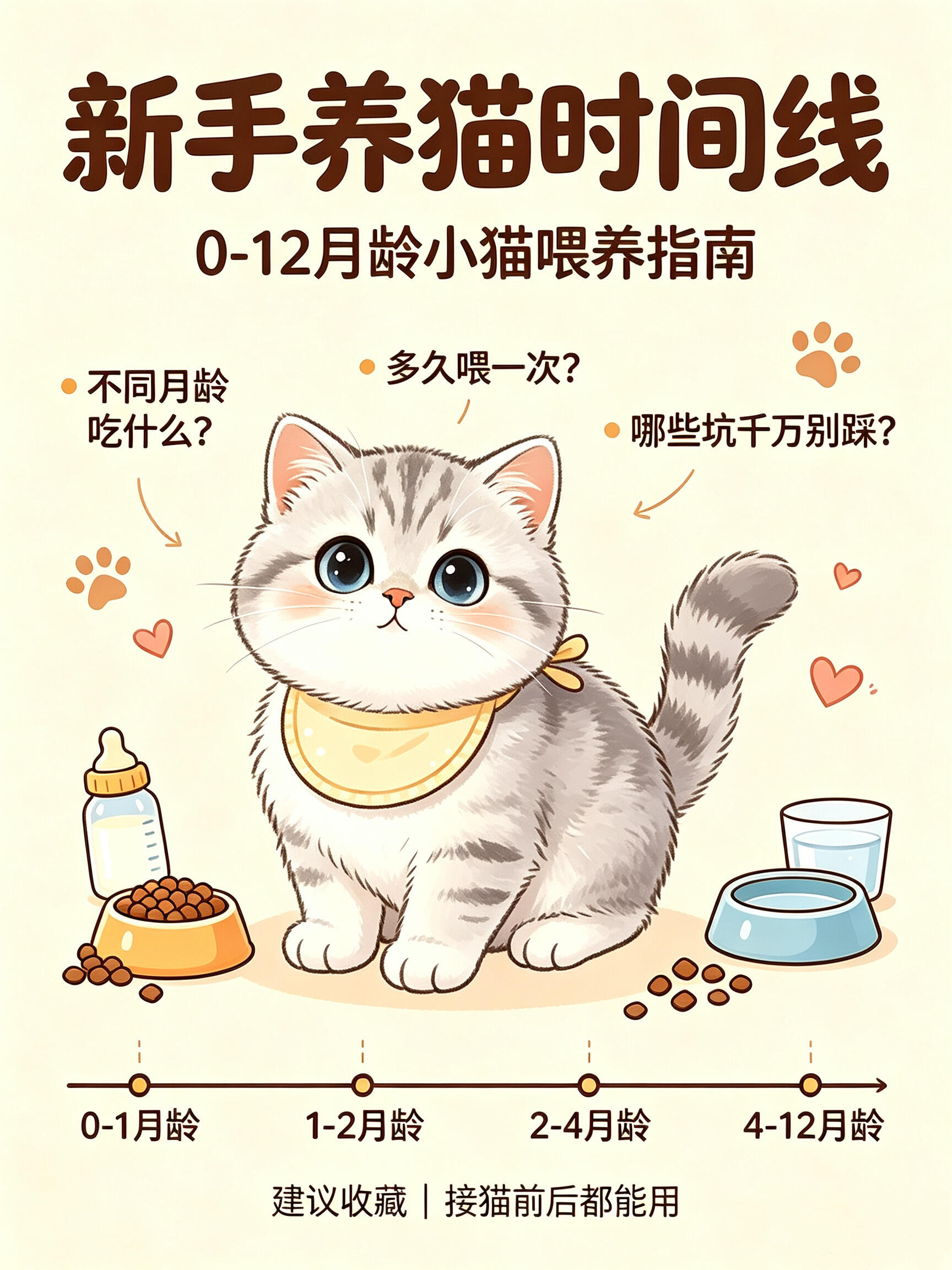 猫咪科学喂养全指南(分年龄段完整版)