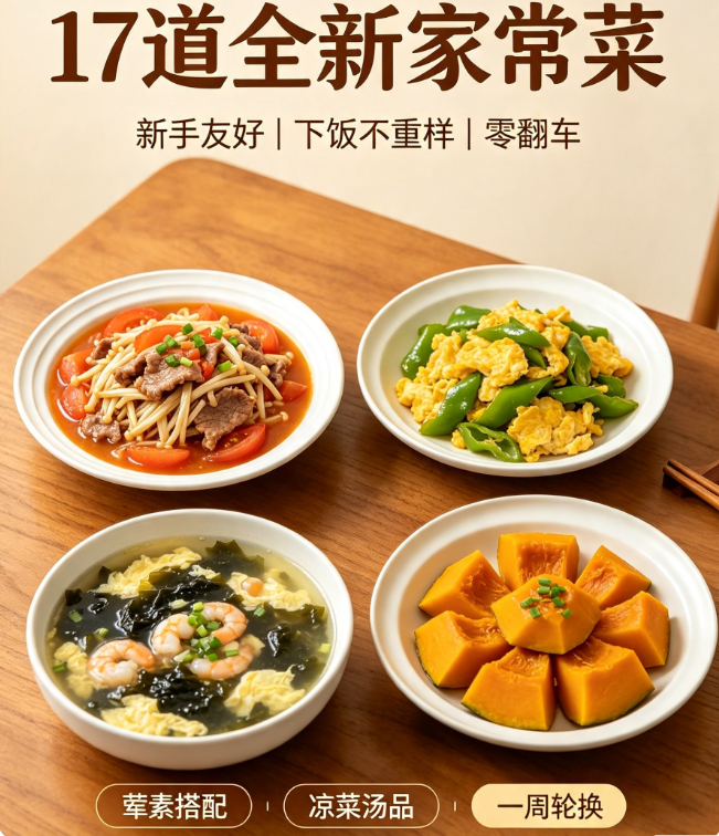 　　17道新手零失败家常菜全新合集|简单下饭、日日不重样