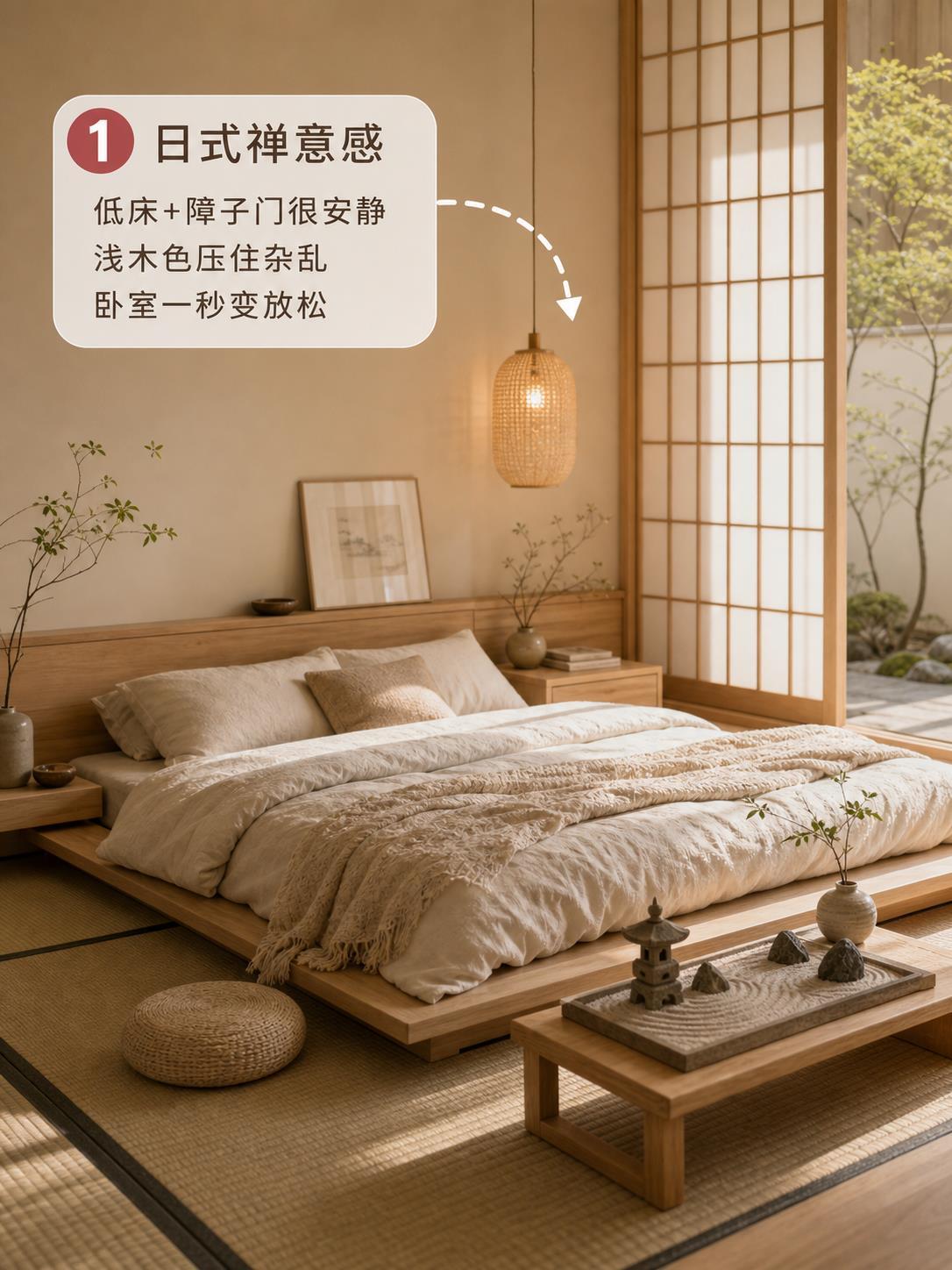 日式风格卧室全攻略：打造治愈、极简、松弛的理想家居卧室