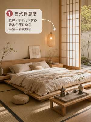 日式风格卧室全攻略：打造治愈、极简、松弛的理想家居卧室