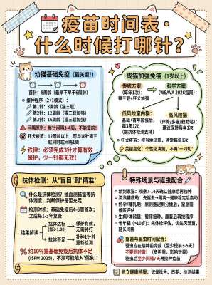 猫咪疫苗完整接种时间表(兽医标准·新手零出错)