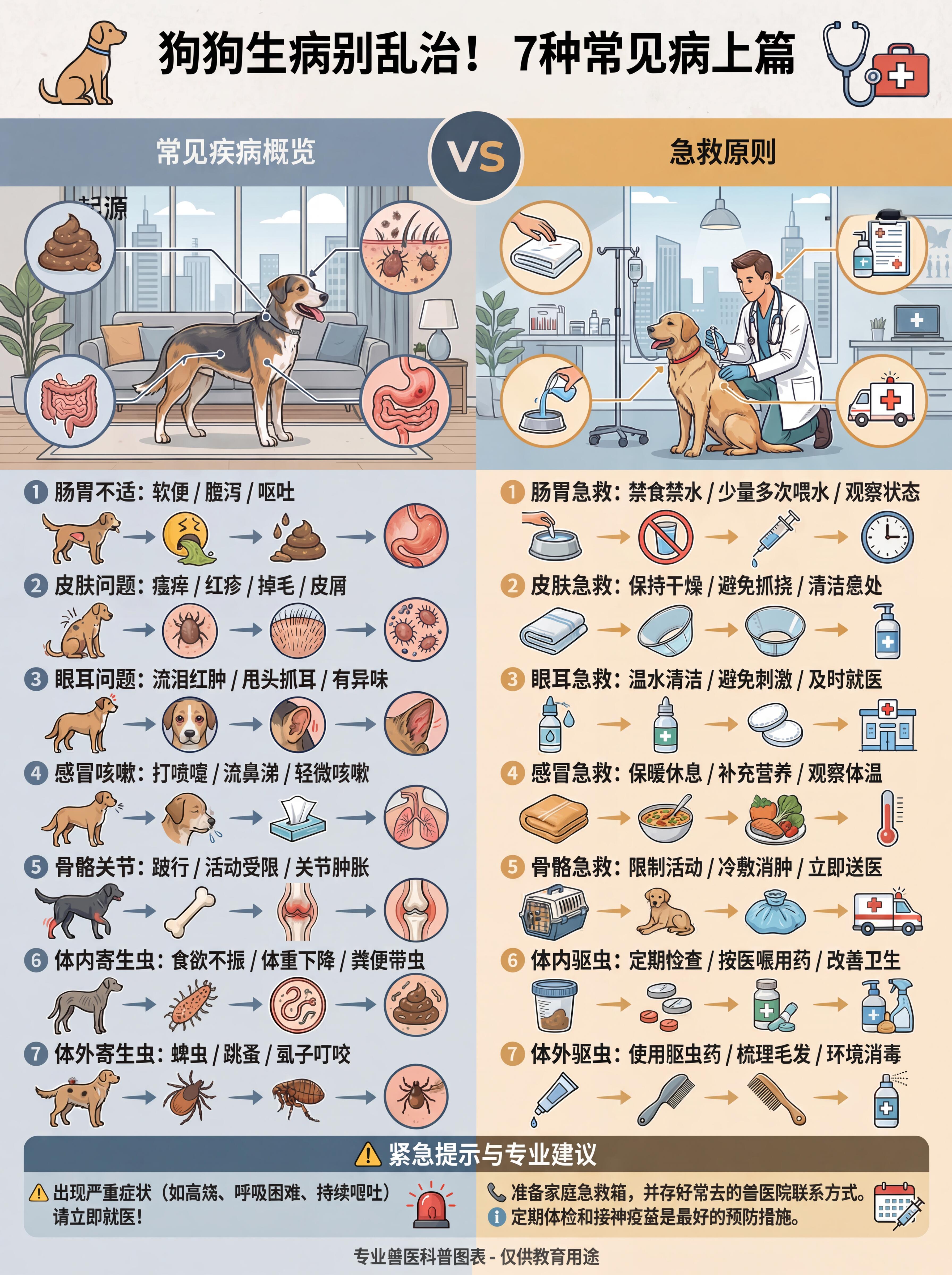狗狗生病紧急处理方法|家庭应急救命大全(新手必备)
