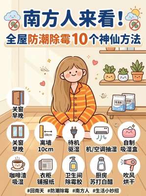 生活防霉防潮：从入门到精通(全屋完整攻略)