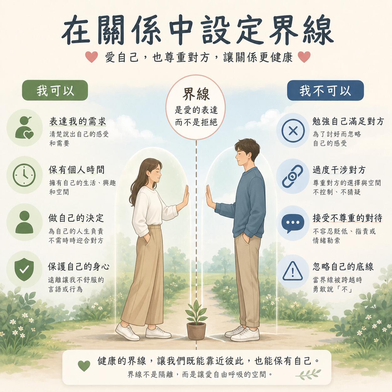 健康恋爱关系的边界设定|不内耗、不捆绑、长久稳定的相处法则
