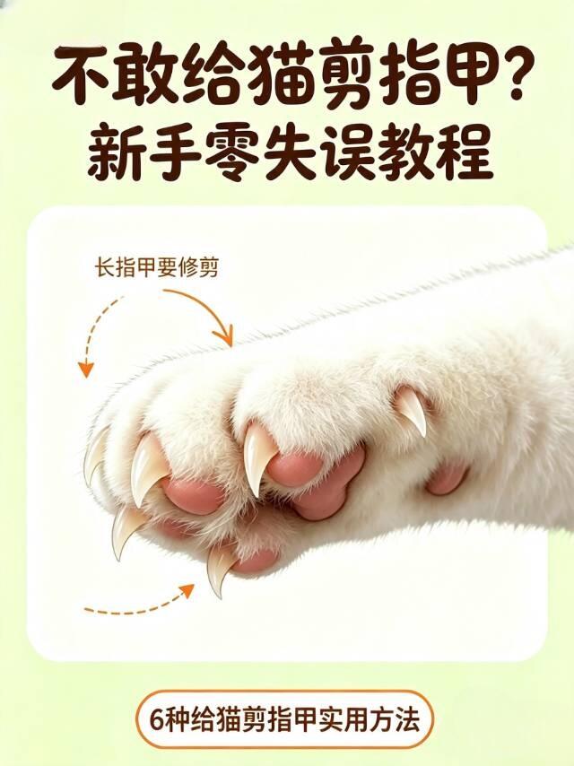 猫咪剪指甲的正确方法(新手零失误|完整版)