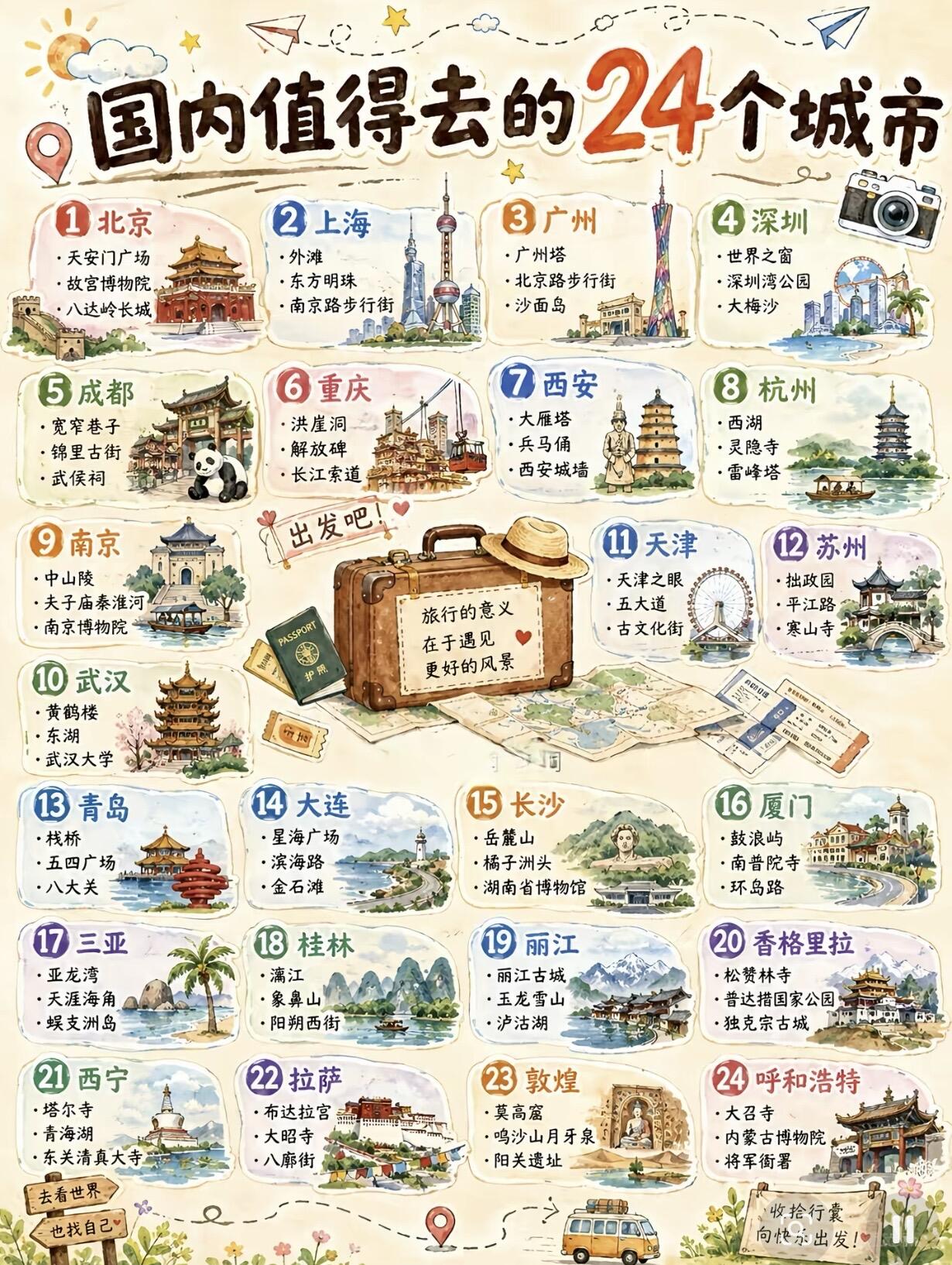 国内44个必去景点推荐(山野·古镇·海岛·人文·峡谷)