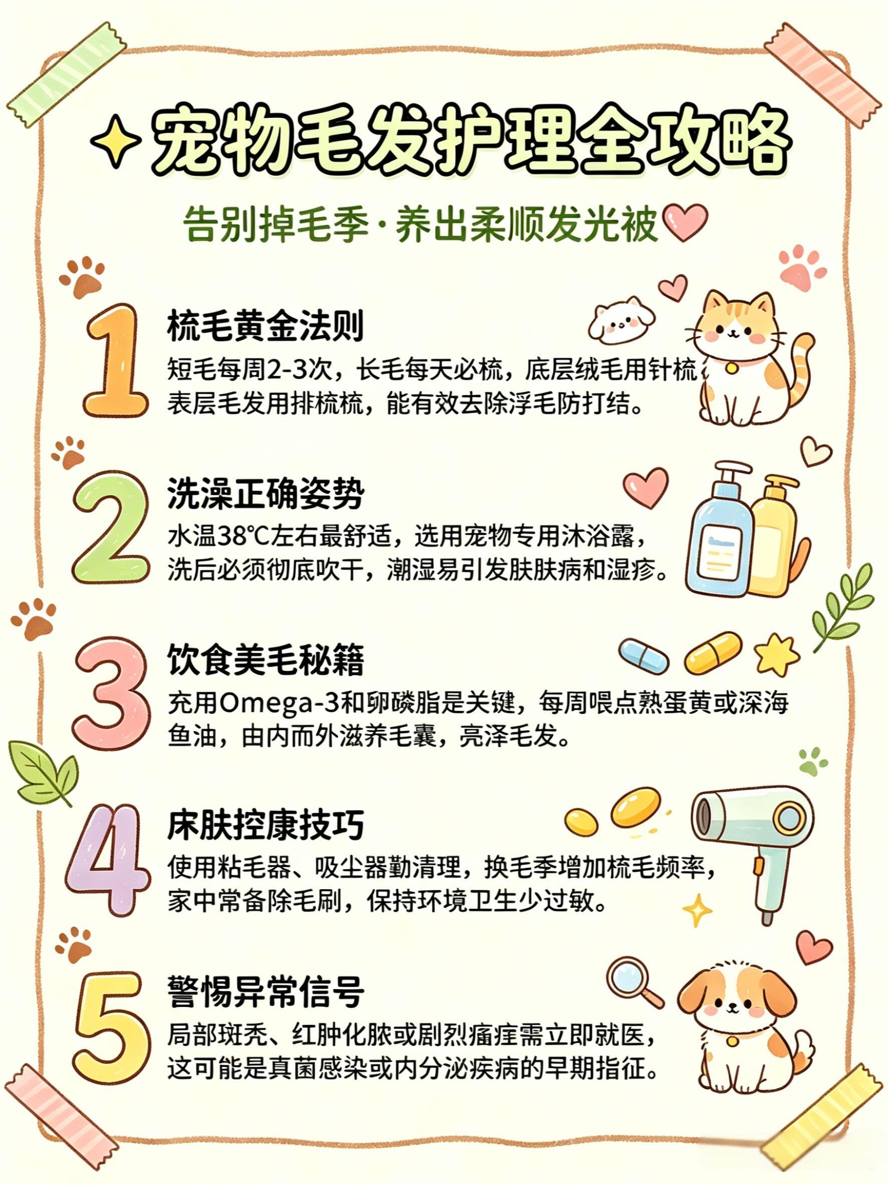狗狗毛发护理5个核心技巧|爆毛、柔顺、不打结、少掉毛