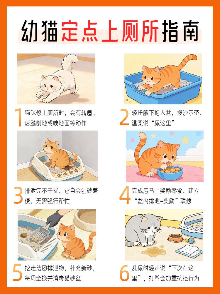 猫咪如厕训练完整方法(零失败、新手通用)